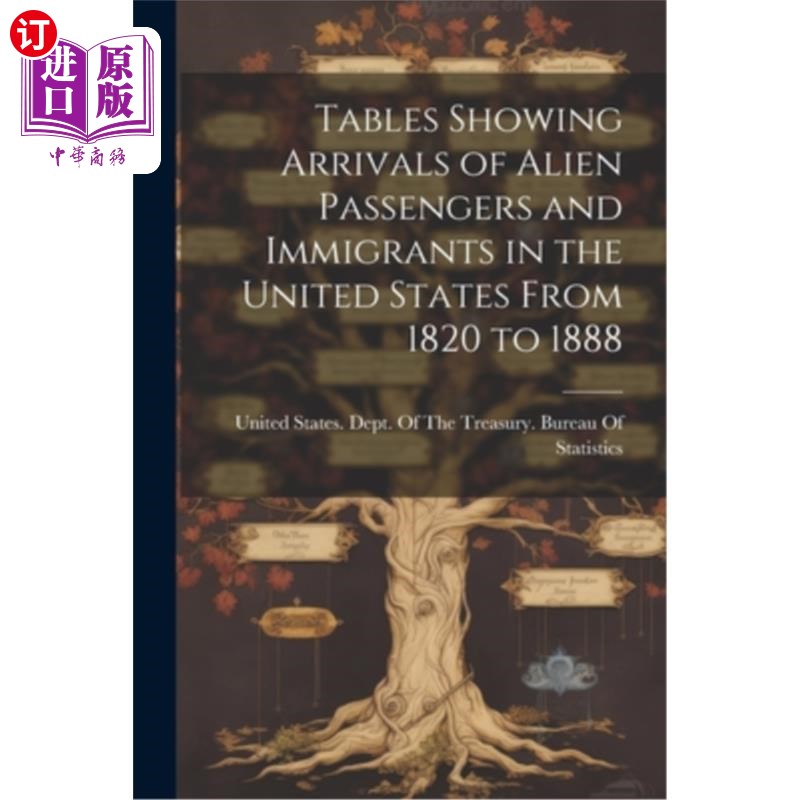 海外直订Tables Showing Arrivals of Alien Passengers and Immigrants in the United States  表格显示从1820年