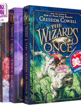 魔镜奇谭 远古魔法师 美版平装套装3本 英文原版 驯龙高手作者 The Wizards of Once Cressida Cowell 水石桂冠儿童文学 奇幻小说