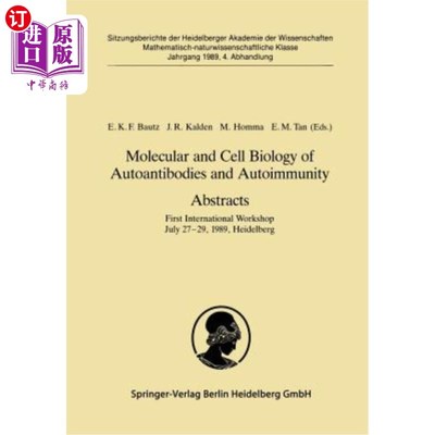 海外直订医药图书Molecular and Cell Biology of Autoantibodies and Autoimmunity. Abstracts: First  自身抗体和自身免疫