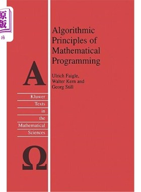 海外直订Algorithmic Principles of Mathematical Programming 数学规划的算法原理