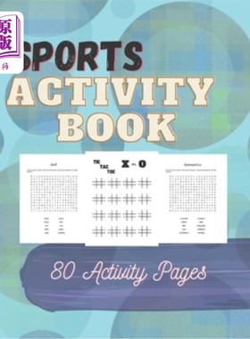 海外直订Sports Activity Book: 80 Activity Pages 体育活动手册:80页活动页