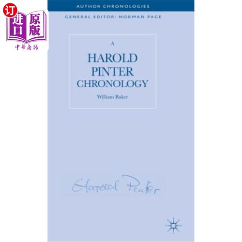海外直订A Harold Pinter Chronology 哈罗德·品特年表