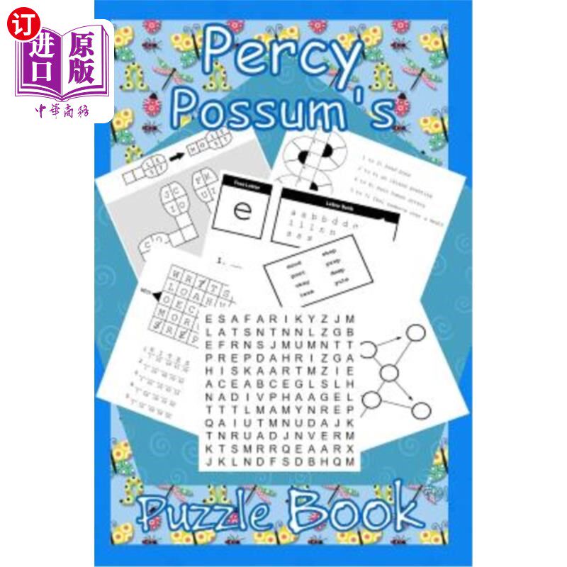 海外直订Percy Possum's Puzzle Book 01: Premium Puzzles For Kids 5 Years Upwards 珀西·波萨姆的拼图书01：5岁以上儿童