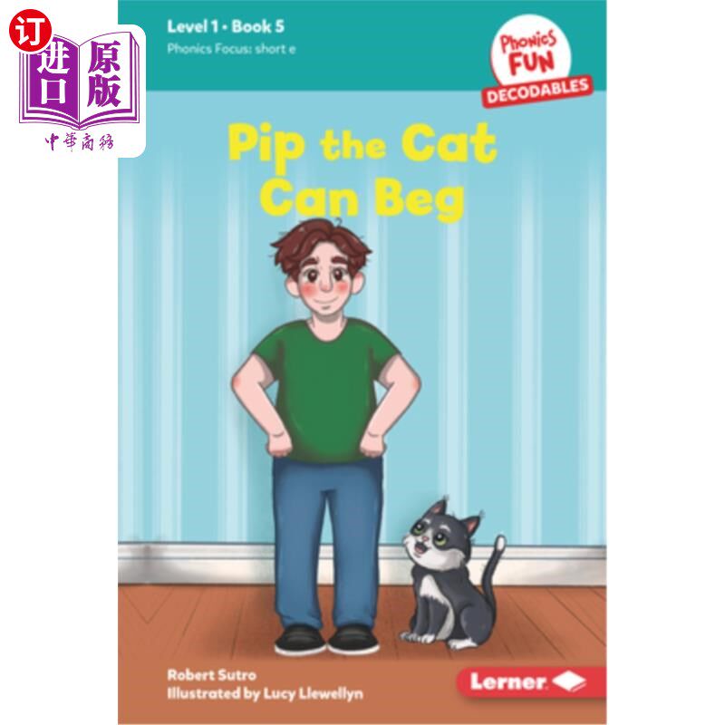 海外直订Pip the Cat Can Beg: Book 5 会乞讨的猫皮普：第五册