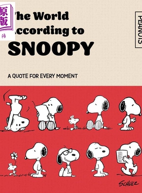 预售 官方花生漫画 史努比的世界 英文原版 Official Peanuts THE WORLD ACCORDING TO SNOOPY Charles M Schulz【中商原版】