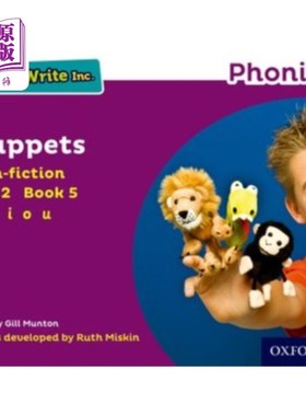 海外直订Read Write Inc. Phonics: Puppets (Purple Set 2 N... Read Write公司拼读:紫色套装2非虚构类5个木偶
