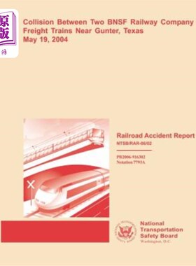 海外直订Collision Between Two BNSF Railway Company Freight Trains Near Gunter, Texas May 2004年5月19日