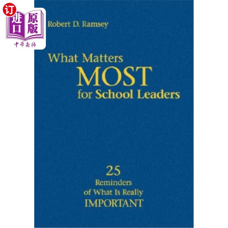 海外直订what matters most for school leaders: 25 reminders of