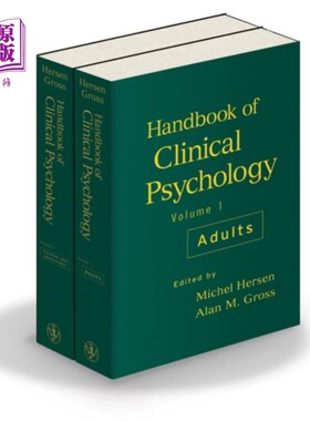 海外直订医药图书Handbook of Clinical Psychology, 2 Volume Set (V... 临床心理学手册，2卷集(卷1成人;第二卷(儿童及青少