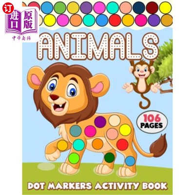 海外直订Dot Markers Activity Book: Over 50 Easy Fun Dot Markers Coloring and Activity Pa 点标记活动书:超过50容易有