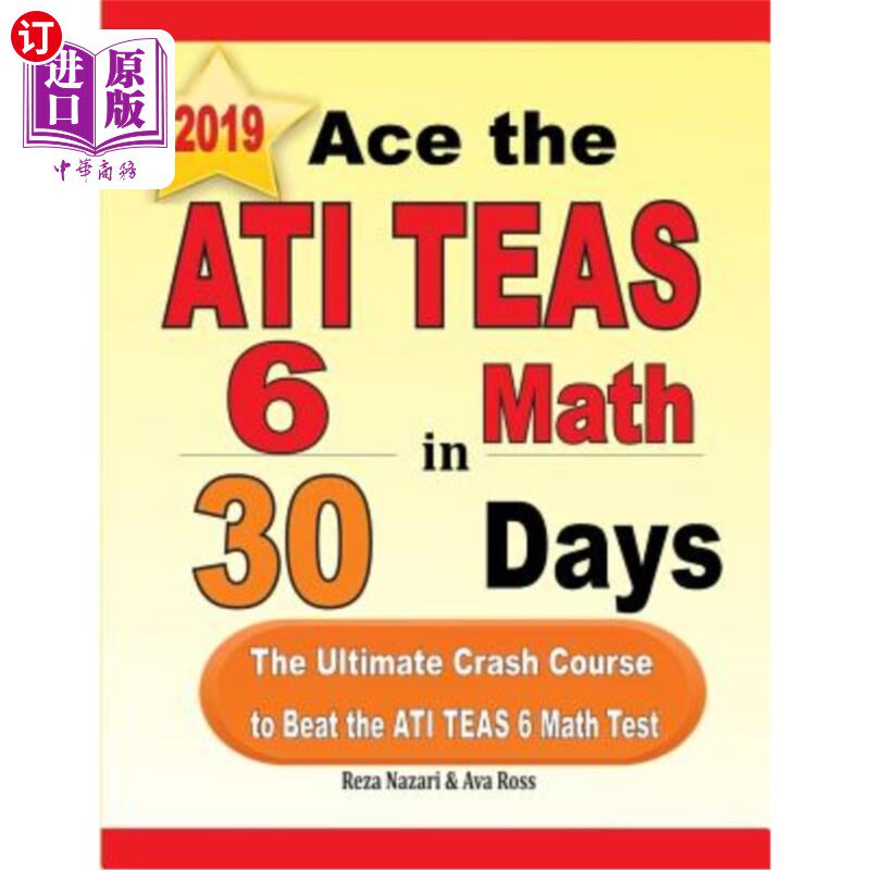 海外直订医药图书Ace the ATI TEAS 6 Math in 30 Days: The Ultimate Crash Course to Beat the ATI TE Ace的AT