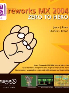 海外直订Fireworks MX 2004 Zero to Hero 烟花MX 2004零到英雄