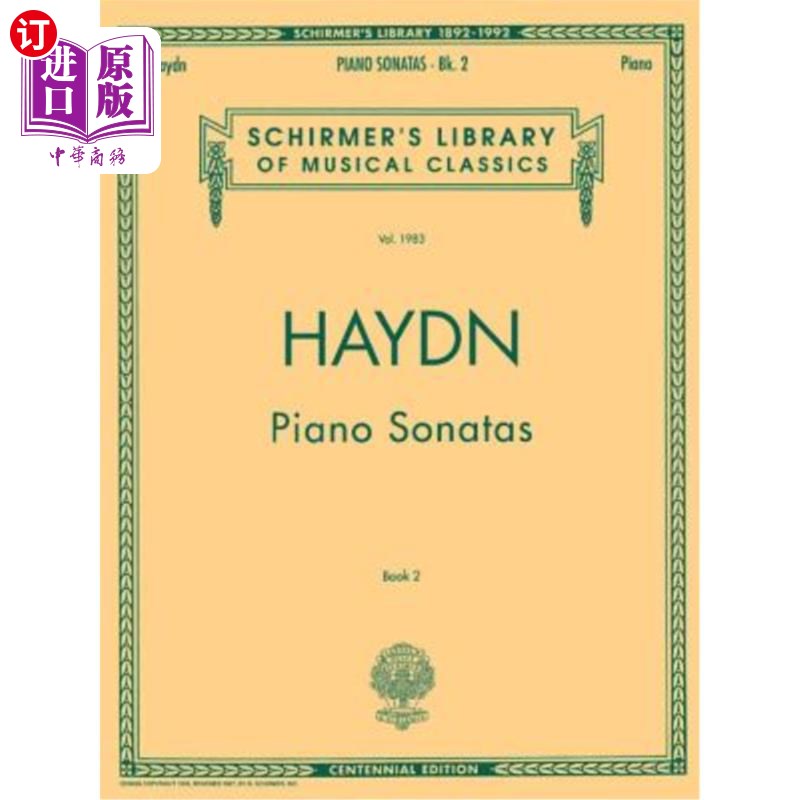 海外直订Piano Sonatas - Book 2: Schirmer Library of Classics Volume 1983 Piano Solo 钢琴奏鸣曲-书2：经典卷席默图书