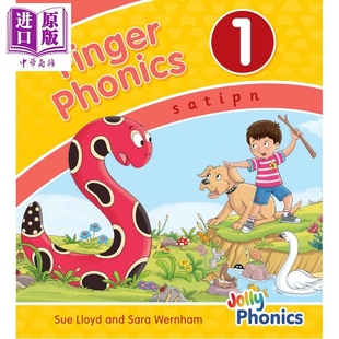 Jolly Book 英文原版 英语字母表字母发音 快乐自然拼读手指拼读书1 Phonics 中商原版 预售 多感官教学活动 Finger