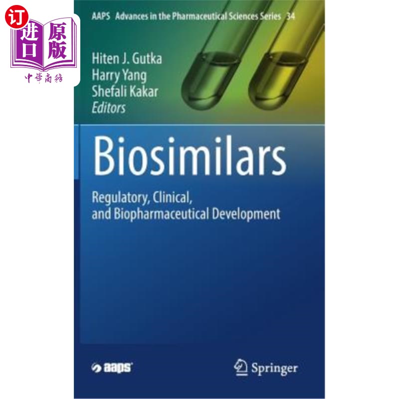 海外直订医药图书Biosimilars: Regulatory, Clinical, and Biopharmaceutical Development 生物仿制药:法规、临床和生物制