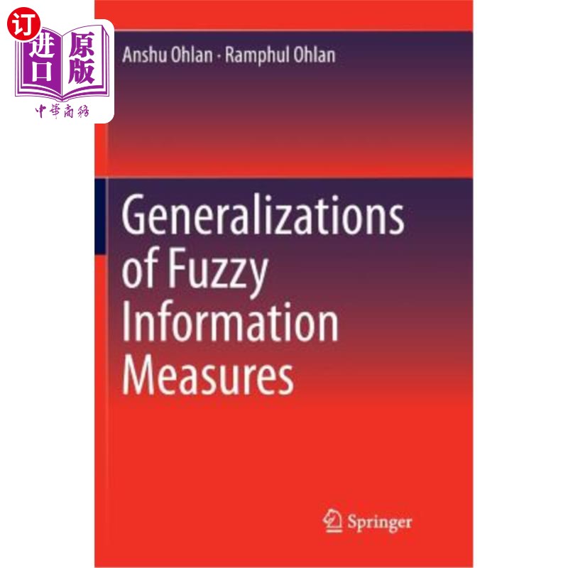 海外直订Generalizations of Fuzzy Information Measures 模糊信息测度的推广