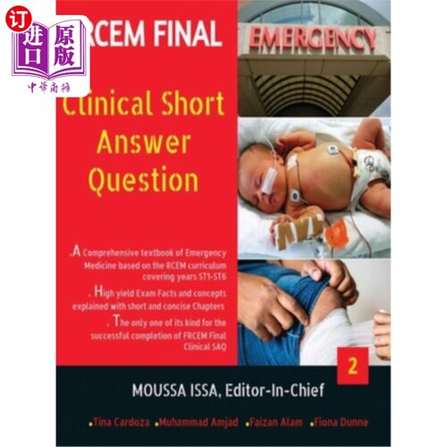 海外直订医药图书Frcem Final: Clinical Short Answer Question, Volume 2 in Full Colour FRCEM最终：临床简短回答问题，