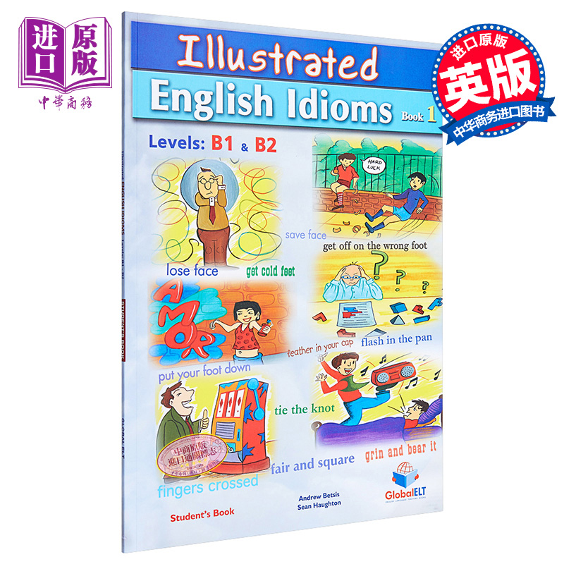 现货 Illustrated Idioms Levels: B1 & B2 Book 1 Self-Study Edition 插图英语成语B1和B2自学套装1 含答案 7-12岁【中商原版】 书籍/杂志/报纸 儿童读物原版书 原图主图