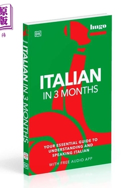 三个月掌握意大利语 附音频 DK Italian in 3 Months with Free Audio App Hugo 英文意大利文原版语言学习工具书【中商原版?