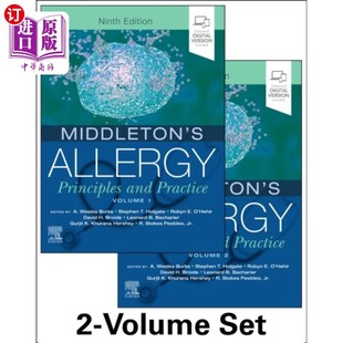 海外直订Middleton's Allergy 2-Volume Set 米德尔顿过敏2卷集