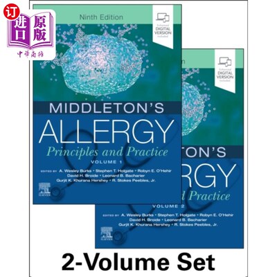 海外直订Middleton's Allergy 2-Volume Set 米德尔顿过敏2卷集