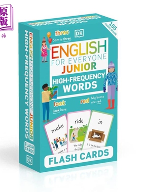 预售 English for Everyone Junior High Frequency Words Flash Cards 人人学英语青少版 高频词汇卡片 英文原版进口【中商原版】