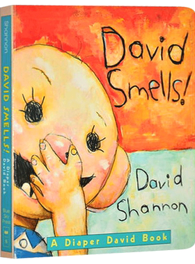 【中商原版】吴敏兰推荐书单David Smells英文原版 大卫不可以系列 学乐 纸板书 大卫香农David Shannon经典绘本 幼儿启蒙认?