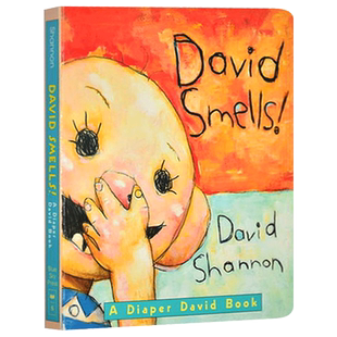 【中商原版】吴敏兰推荐书单David Smells英文原版 大卫不可以系列 学乐 纸板书 大卫香农David Shannon经典绘本 幼儿启蒙认?