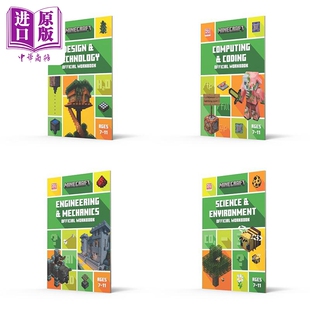我的世界STEM官方练习册系列4册 Minecraft STEM Official Workbook 英文原版 Tom Bolton 益智游戏【中商原版】