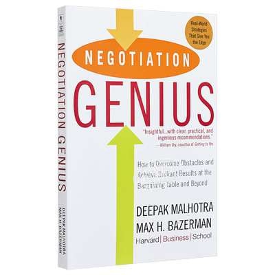 哈佛经典谈判术 豆瓣阅读 英文原版 Negotiation Genius Deepak Malhotra & Max Bazerman【中商原版】
