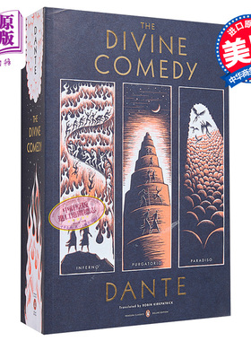 预售 但丁神曲 企鹅经典豪华毛边版 The Divine Comedy 英文原版 Dante Alighieri【中商原版】