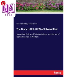Rec 1709 Edward 海外直订The Sometime and 爱德华·鲁德 College 1727 Trinity Fellow 日记 Rud Diary
