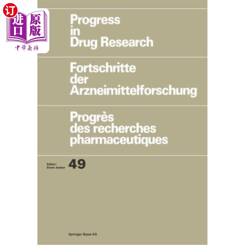 海外直订医药图书Progress in Drug Research: Fortschritte Der Arzneimittelforschung / Progrès Des  药物研究进展：Arzn