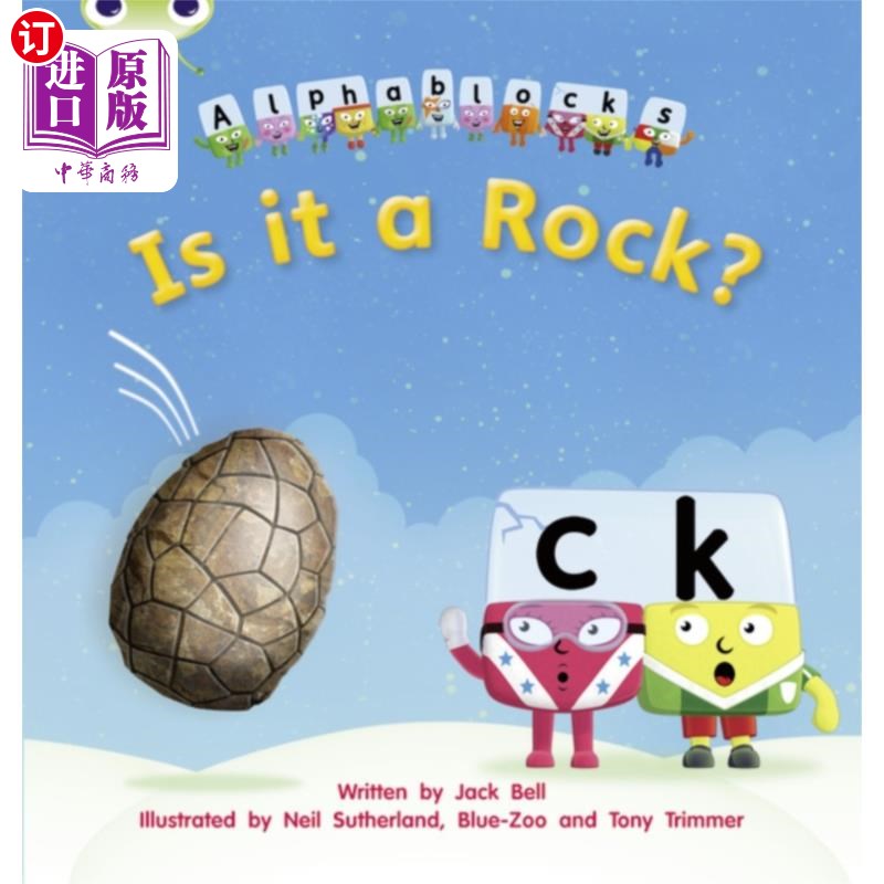海外直订Bug Club Phonics Fiction Reception Phase 2 Set 04 Alphablocks Is it a Rock? 虫子俱乐部拼音字母组04是石头吗？