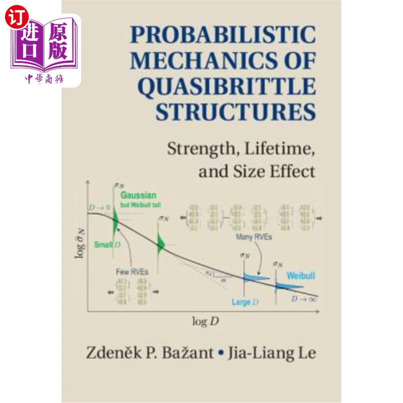 海外直订Probabilistic Mechanics of Quasibrittle Structures 准脆性结构的概率力学：强度、寿命和尺寸效应