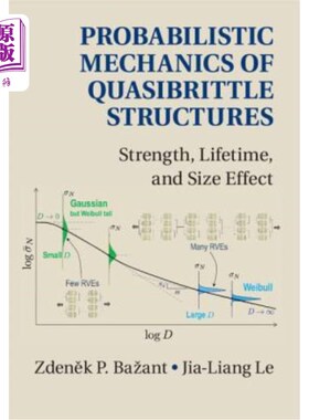 海外直订Probabilistic Mechanics of Quasibrittle Structures 准脆性结构的概率力学：强度、寿命和尺寸效应
