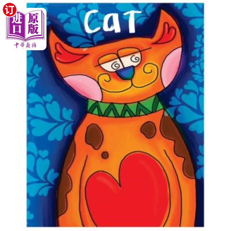 海外直订Cat: Cat Coloring Books For Kids, Stress Relieving Cats Designs 猫：为孩子们准备的猫彩绘书，缓解压力的猫设