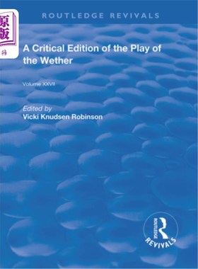 海外直订A Critical Edition of the Play of the Wether 《Wether》剧作评论版