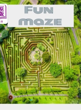 海外直订Maze Book - Easy to Moderate to Challenging Puzzles: Maze Puzzle Book - Easy to  迷宫书-容易缓和到具有挑战