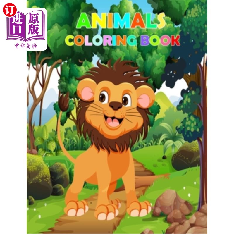 海外直订animal coloring book deborah ayinzat: 101 Interesting Animals. Easy Coloring Pag 动物涂色书debor