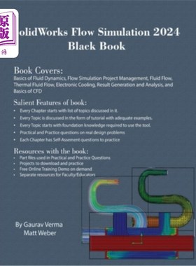 海外直订SolidWorks Flow Simulation 2024 Black Book SolidWorks流仿真2024黑皮书