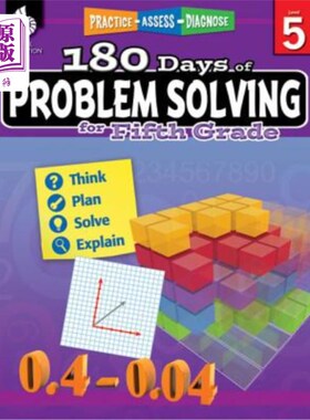 海外直订180 Days of Problem Solving for Fifth Grade (Grade 5): Practice, Assess, Diagnos 五年级（五年级）180天的问