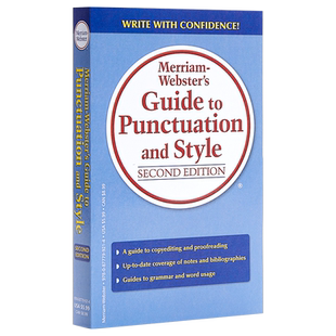【中商原版】英文原版Guide to Punctuation and Style 韦氏英语指南 标点符号和风格指南  写作指南