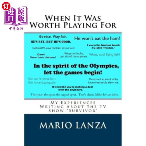 海外直订When It Was Worth Playing for: My Experiences Writing about the TV Show 