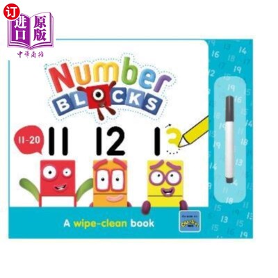 海外直订Numberblocks 11-20: A Wipe-Clean Book 数字块11-20:一本擦干净的书