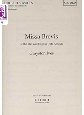 海外直订Missa Brevis 米莎·布雷维斯