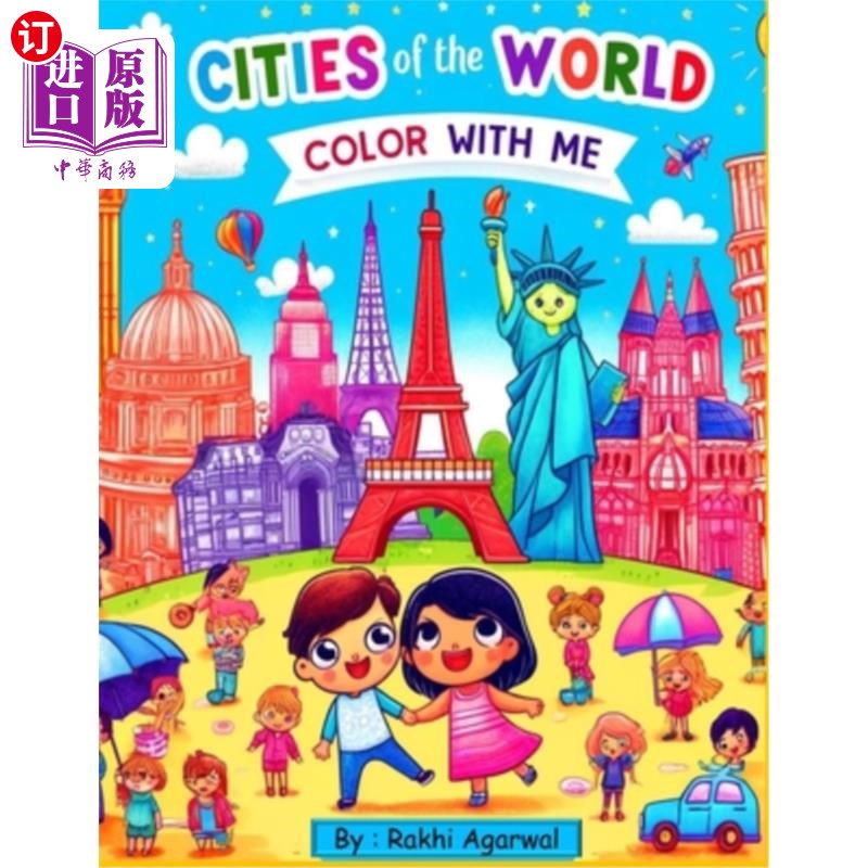 海外直订Cities of the World: Color With Me 世界城市：色彩与我同在