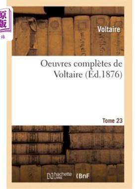 海外直订法语 Oeuvres Complètes de Voltaire. Tome 23 伏尔泰全集。23卷