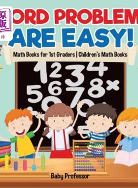 海外直订Word Problems are Easy! Math Books for 1st Graders Children's Math Books 单词问题很容易！一年级学生的数学书