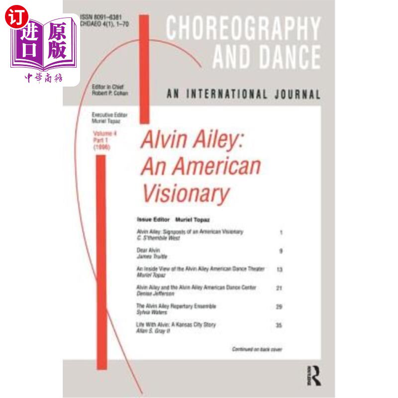 海外直订Alvin Ailey: An American Visionary 艾尔文·艾利:美国的梦想家